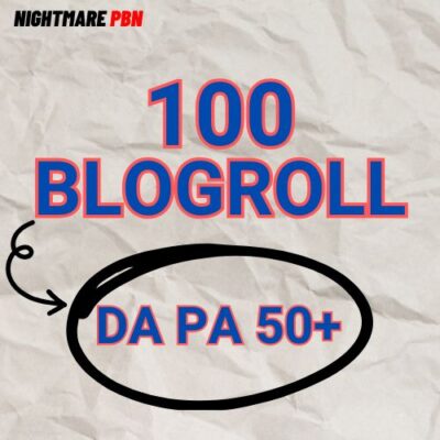 100 Blogroll Backlink PBN DA PA 50+